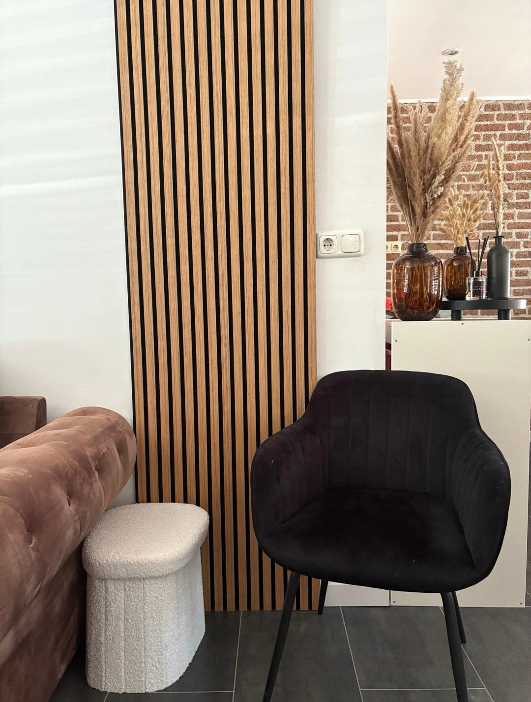 Akoestische Wandpaneel Teak