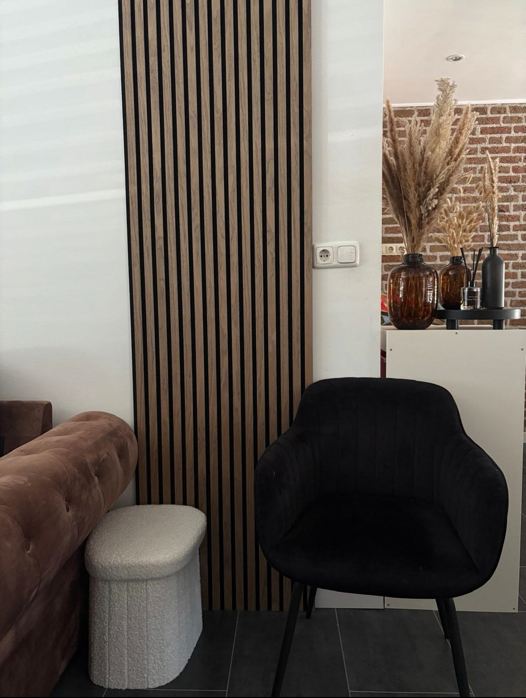 Akoestische Wandpaneel Walnut